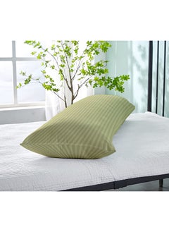 Hotel Linen Klub Krude  Long Body Pillow 1pc, Fabric: 100% Polyester 85 GSM Microfiber 1 cm Stripe Super Soft, Filling: 1300 gm Hollow Fiber Comfort, Breathable & Ultra Soft Size: 45 x 120 cm, Color: Olive  - Image 2