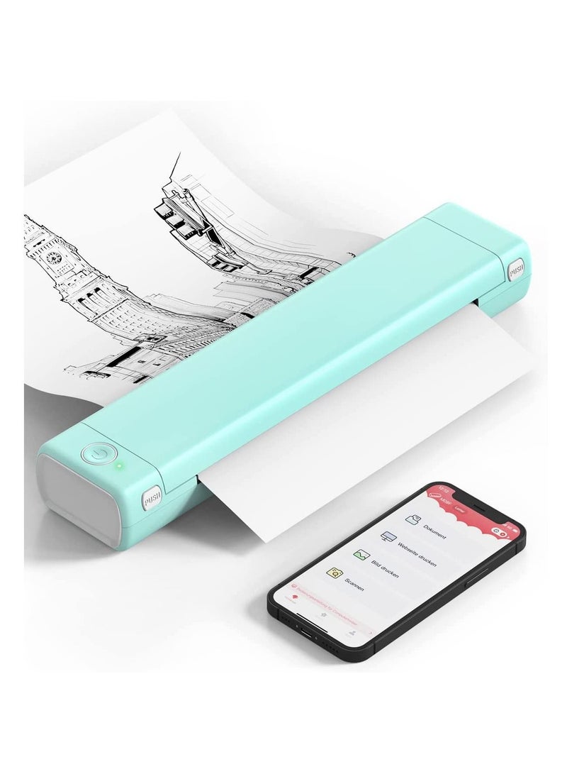 Portable Bluetooth Wireless M80F-A4 Thermal Mobile-Printer, Compact Inkless Printer for Travel, Support Phone & Laptop, Small Printers for Home Use Vehicles Office School Stencils (8.26"x 11.69")  - Image 1