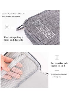 Swift Electronic Travel Accessories Bag, Universal Cable Organizer, Digital Gadgets Carrying Case Pouch for USB, Earphones, SD Cards, Portable Hard Drives, Power Banks, Adapters or Camera Accessories  - Image 5
