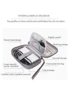 Swift Electronic Travel Accessories Bag, Universal Cable Organizer, Digital Gadgets Carrying Case Pouch for USB, Earphones, SD Cards, Portable Hard Drives, Power Banks, Adapters or Camera Accessories  - Image 3