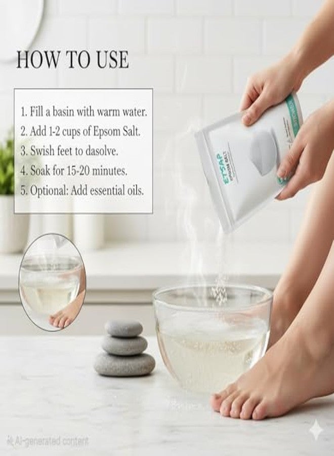 ETSAP Epsom Bath Salt Crystal and Bath | For refreshing bath soak, relieves aches & pain (500gm) - Image 5