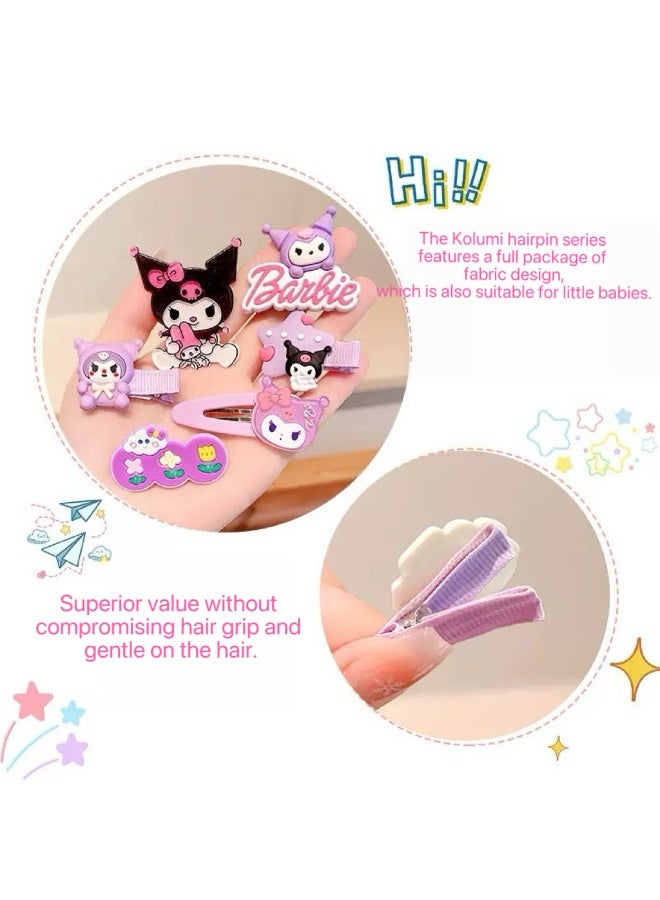 kuromi 36 Pieces-Children's hairpins girls hairpins Kuromi series cartoon mini hairpins toddler girl hairpins butterfly hairpins sweet newborn baby children's hair accessories (black) - Image 5