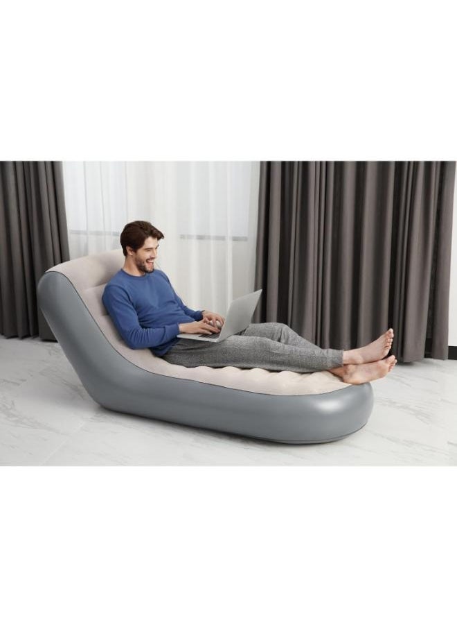 Bestway - Ultra Lounge Living Room Air Furniture Inflatable Sofa Chaise Sport Lounger Size: 1.65M*84cm*79cm - Image 1