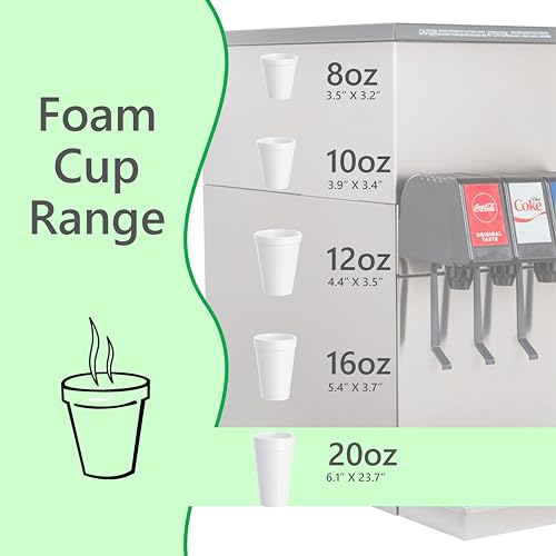 Mr. Miracle 20 OZ Foam Cups With Lids for Hot & Cold Drinks, USA-Made 25-Pack. Ideal Styrofoam Coffee Cups, Insulating To-Go Cups for Soda, Tea, Juice - Sturdy, Disposable & comparable to Industry standard 20J20 - Image 3