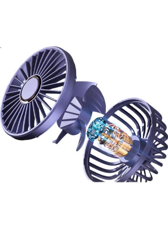 Hboalg Portable Mini Fan With Foldable Stand Usb Mini Fan Multi-Function Digital Display Long Standby Student Dormitory Office Charging Portable Small Fan Pink - Image 3