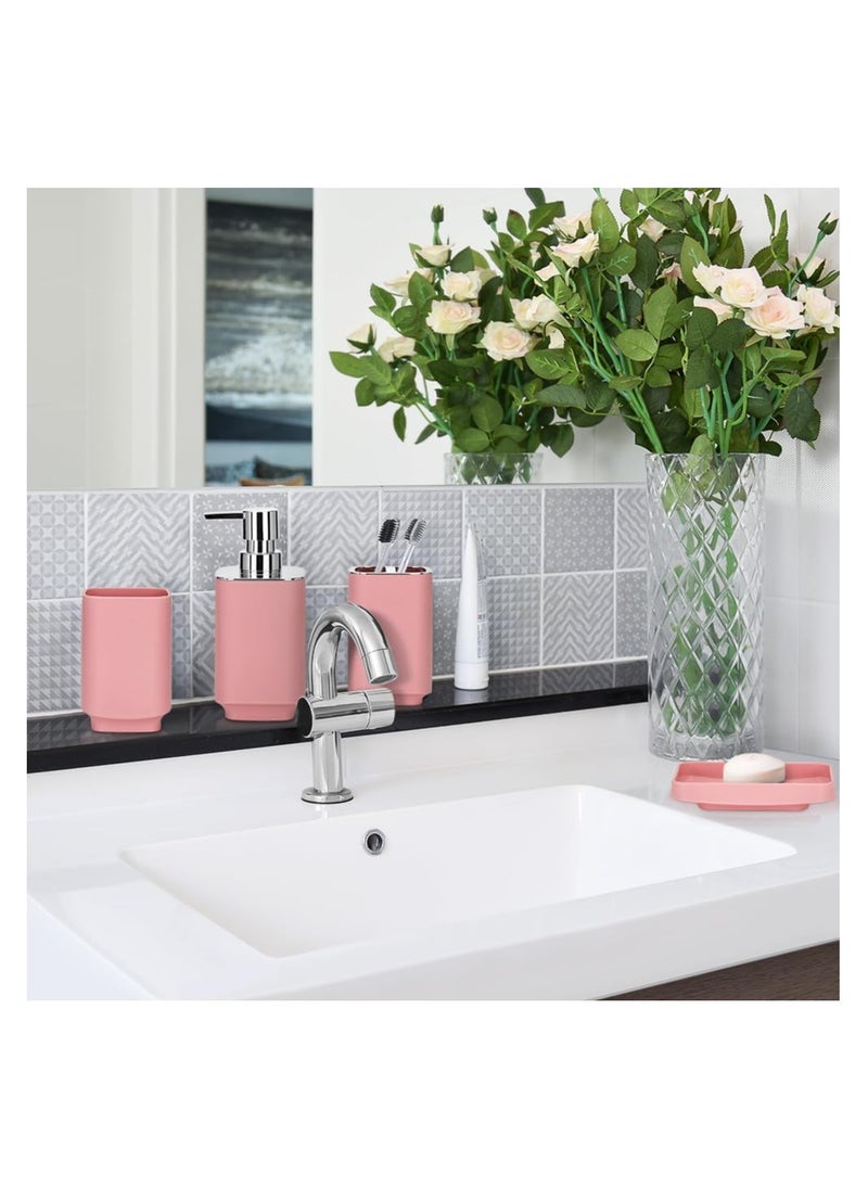 Generic - 6 Piece Bathroom Accessories set Pink - Image 1