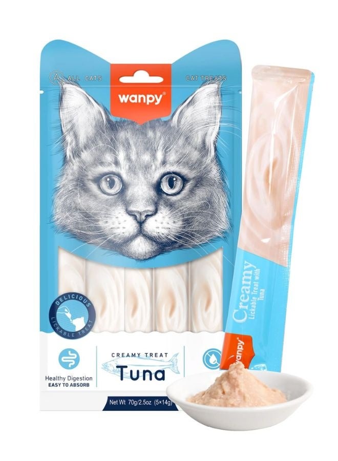 Wanpy Creamy Lickable Cat Treats Tuna Flavor – Smooth Creamy Snack for Cats - Image 1