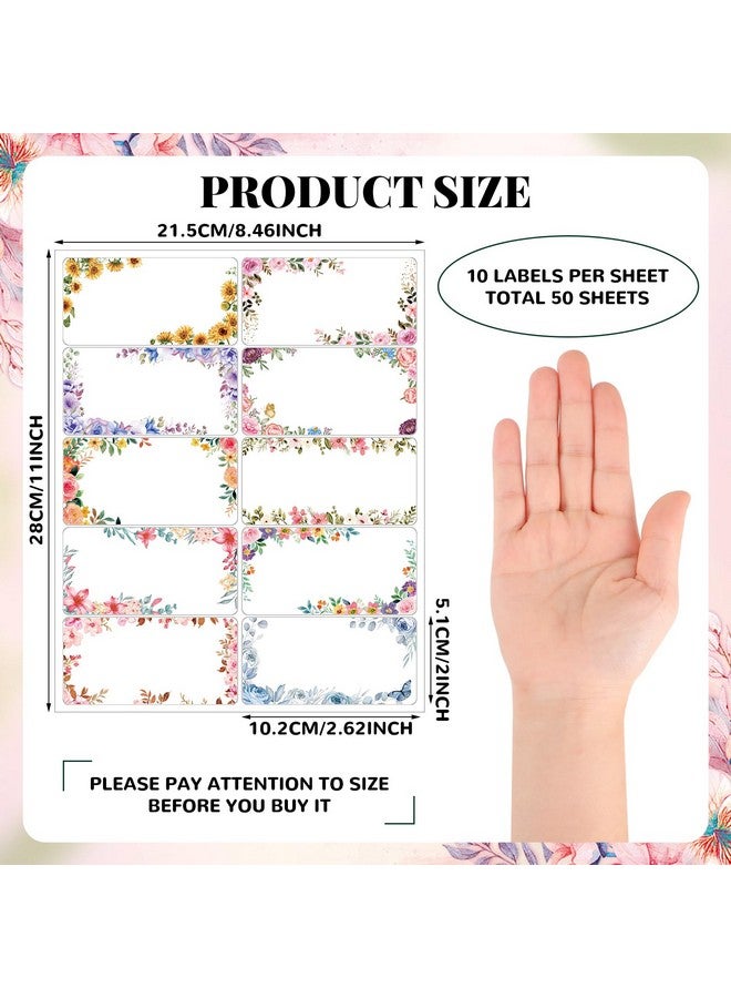 Zhanmai 300 Pcs Address Mailing Labels 2X4 Inch Personalized Flower Return Address Labels Stickers Self Adhesive Printable Gift Labels Compatible With Laser And Inkjet Printer 30 Sheet - Image 2