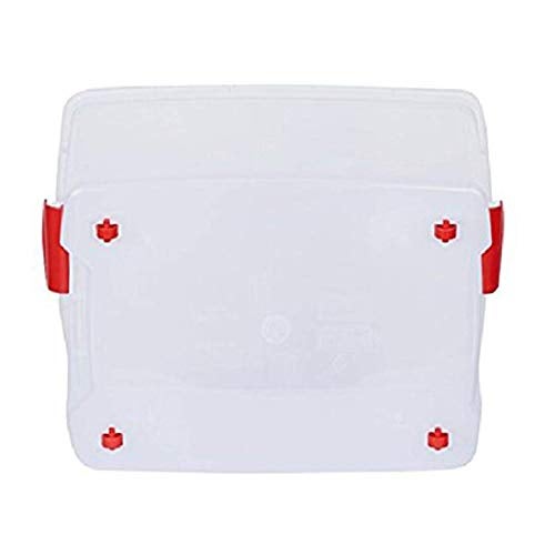 T TOPLINE Multipurpose Plastic Storage Container Box with Wheels 25 LTR (Clear, Transparent) (4 pcs) - Image 2