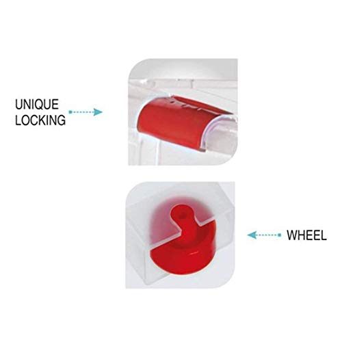 T TOPLINE Multipurpose Plastic Storage Container Box with Wheels 25 LTR (Clear, Transparent) (4 pcs) - Image 5