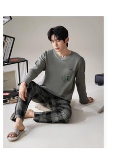 Breathing Pajamas-Men's Pajamas Made Of Pure Cotton, Loose And Comfortable, Long Sleeved Casual Home Suit Set - pzsku/ZB826C0EB99DB030C32EAZ/45/_/1726127155/c5ba7359-9ad6-4c44-914a-52142283f941