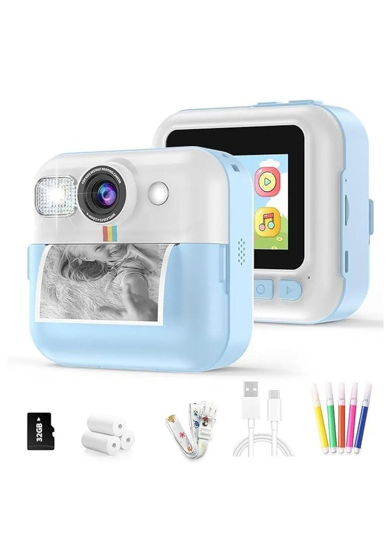 Generic Instant Print Camera: Vibrant Color 1080P Selfie Camera With Photo Paper And Creative Art Pens For Kids – Unleash Imagination And Fun  - Image 1