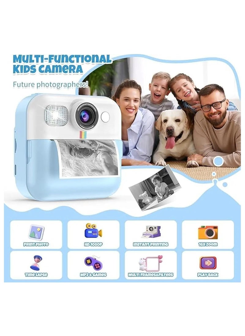 Generic Instant Print Camera: Vibrant Color 1080P Selfie Camera With Photo Paper And Creative Art Pens For Kids – Unleash Imagination And Fun  - Image 3