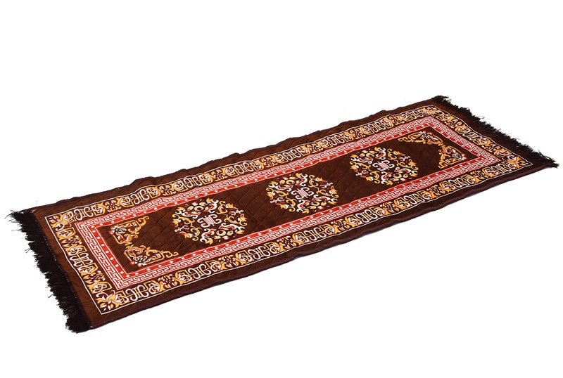 RUSTIC LINEN Velvet Pooja Asan Mat - Size 24 x 72(Inches) 60X182(CM) 2X6(Feet) Bed Side Runner,Floor Mat, Floor Rug, Pack of 1 Velvet Asan - Image 5