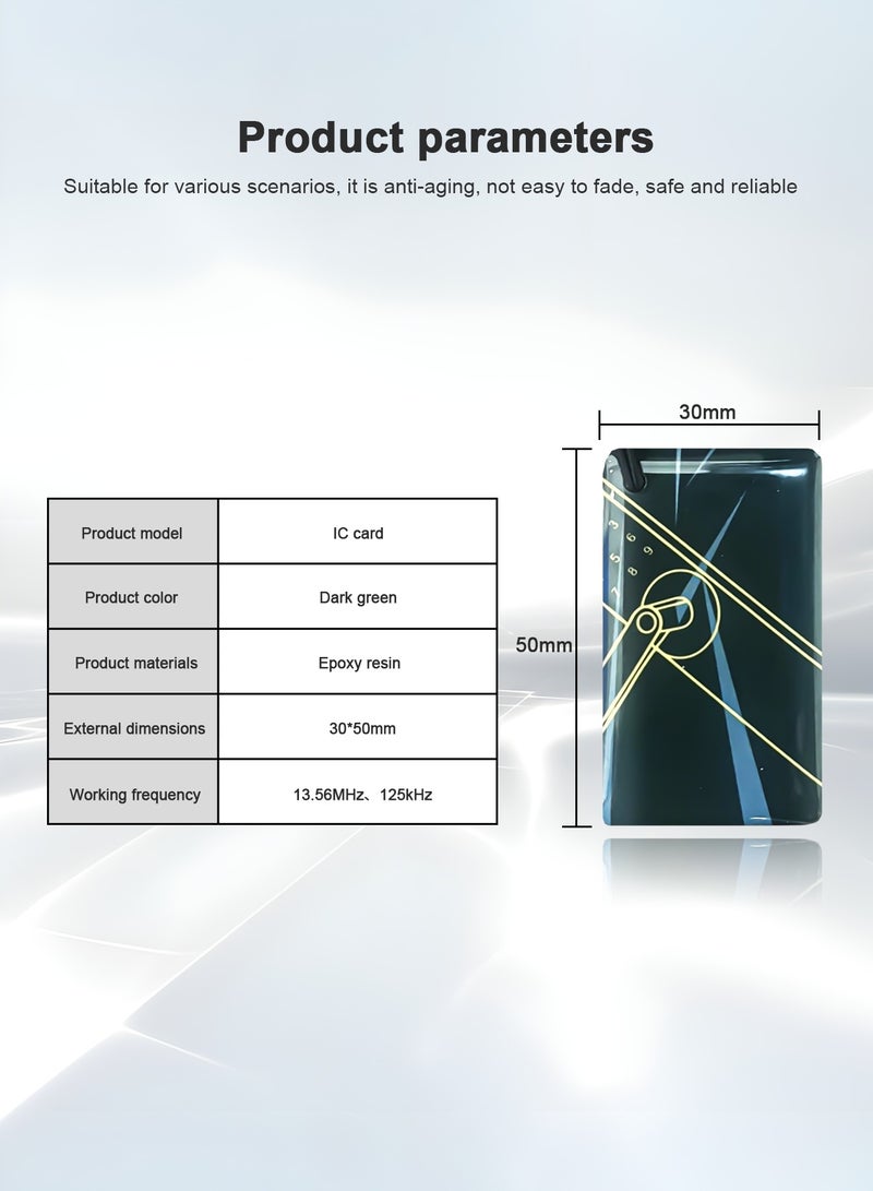 ماكايورون 20 قطعة من بطاقات IC - مفاتيح RFID للأقفال الذكية، بتردد 13.56 ميجاهرتز، متوافقة مع أنظمة Tuya و TT الذكية. - Image 5