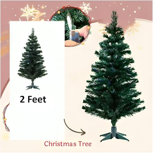 BB BACKBENCHERS Christmas Tree 2 Feet with 32 Decoration Ornaments Hanging Props for Table Office Artificial Xmas Tree Decor - Christmas Decorations Items for Home (CT-2FT-35) - Image 3