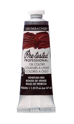 Grumbacher Pre-Tested Oil Paint, 37ml/1.25 Ounce, Venetian Red (P223G) - Image 1