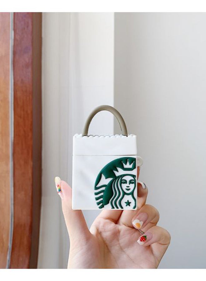 Starbucks Themed Protective Case For Apple AirPods 1/2 Generation White/Green/Brown
