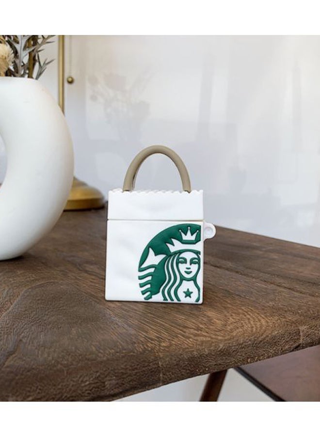 Starbucks Themed Protective Case For Apple AirPods 1/2 Generation White/Green/Brown
