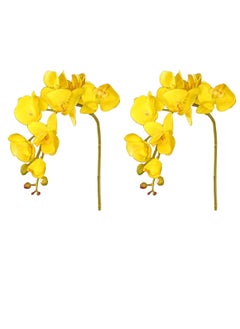 Huitich Eternal Elegance: Artificial Orchid Flowers Collection Yellow  - Image 2