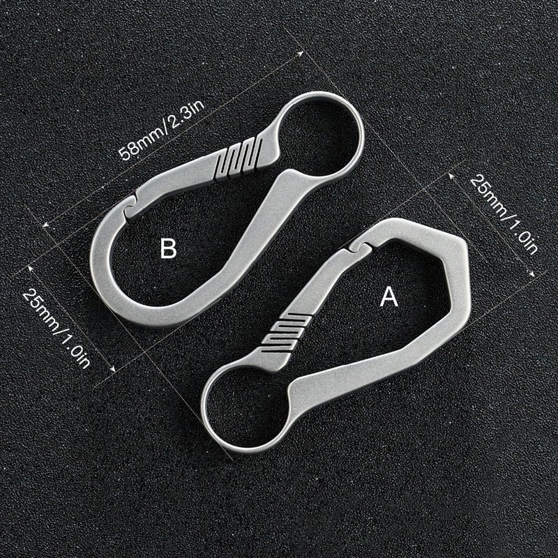 Multifunctional Keychain, Titanium Construction, 15 Grams Lightweight - Corrosion-Resistant, Belt Loop-Attachable Key Chain for Outdoor Camping, Men - Image 5
