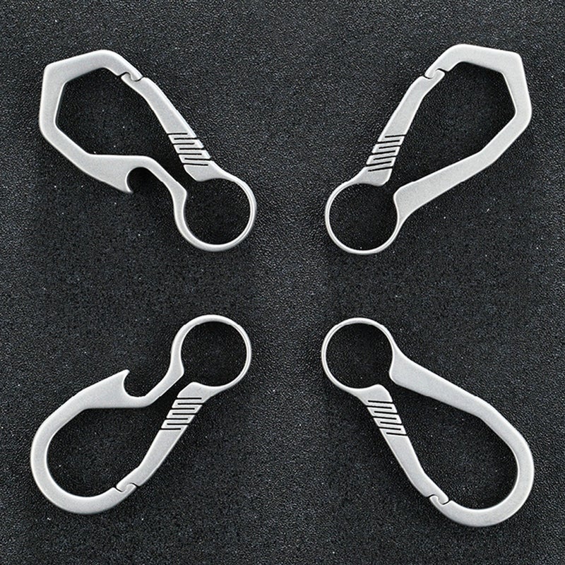 Multifunctional Keychain, Titanium Construction, 15 Grams Lightweight - Corrosion-Resistant, Belt Loop-Attachable Key Chain for Outdoor Camping, Men - Image 2