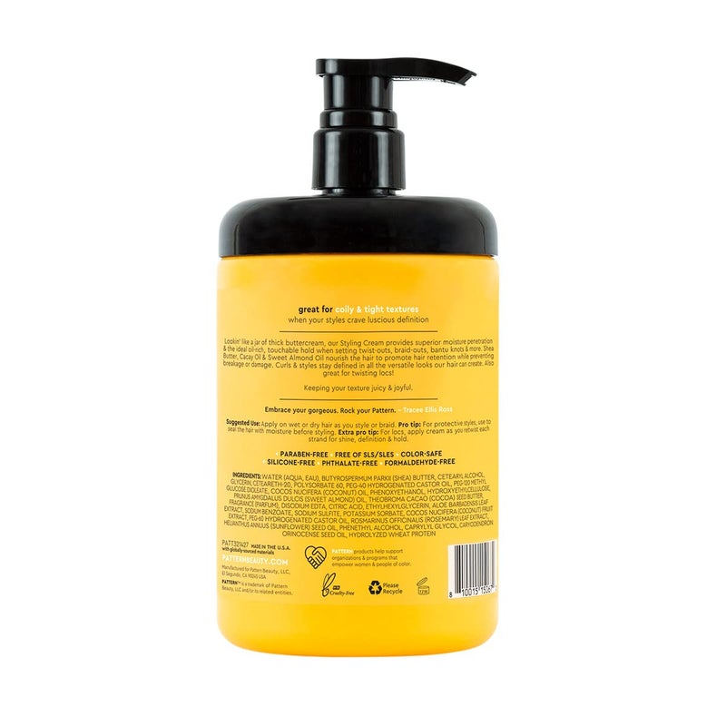 PATTERN Beauty by Tracee Ellis Ross Styling Cream - Hold & Definition for Curly Hair 3b-4c, 25 fl oz - Image 4