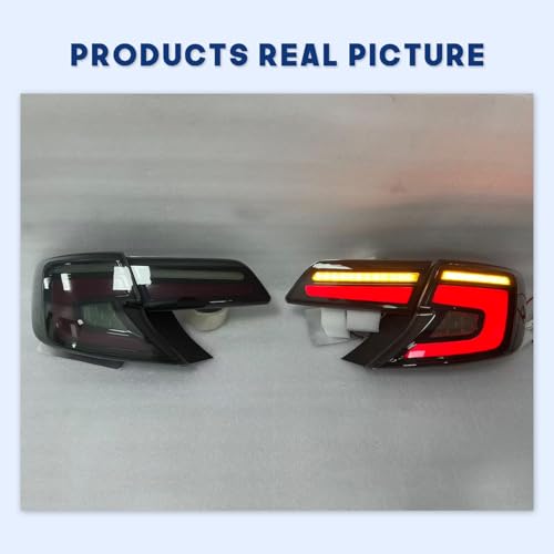HCMOTIONZ HCmotion Tail Lights Assembly For 2012 2013 2014 Toyota Camry 7th Gen(XV50) Camry L/LE/XLE/Hybrid LE XLE, LED Rear Lamp With Start up Animation & Sequential Turn Signal (Smoked) - Image 2