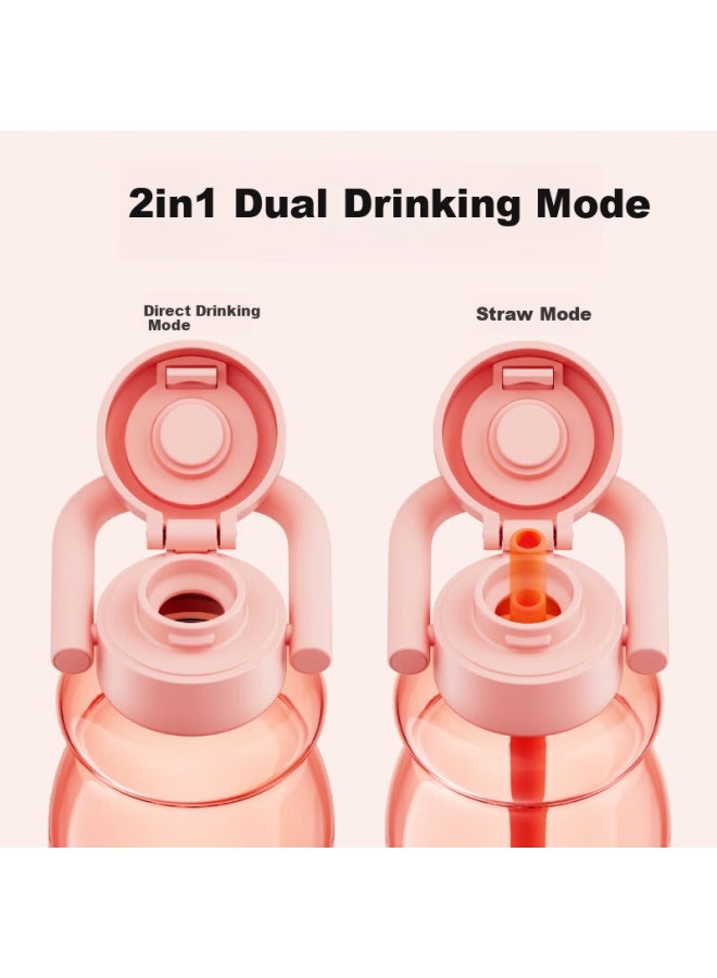 Holoholo Large Capacity Tritan Cup With Straw For Men And Women High Value Summer Straw Cup Student Children Portable Water Cup Gift - Image 2