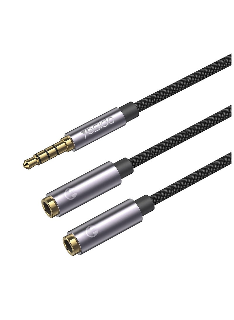 Yesido YAU27 3.5mm Male to Dual 3.5mm Female Audio Cable - Image 1