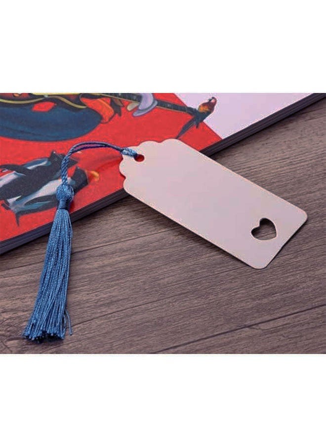 Mini Silky Handmade Soft Flossy Bookmark Tassels with Cord Loop for Keychain Earring Jewelry Making, Souvenir, Graduation, Clothing Sewing, Gift Tag DIY Craft Projects, 20PCS (Blue) - Image 4