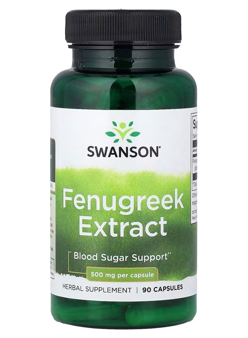 سوانسون، مستخلص الحلبة، 500 ملغ، 90 كبسولة