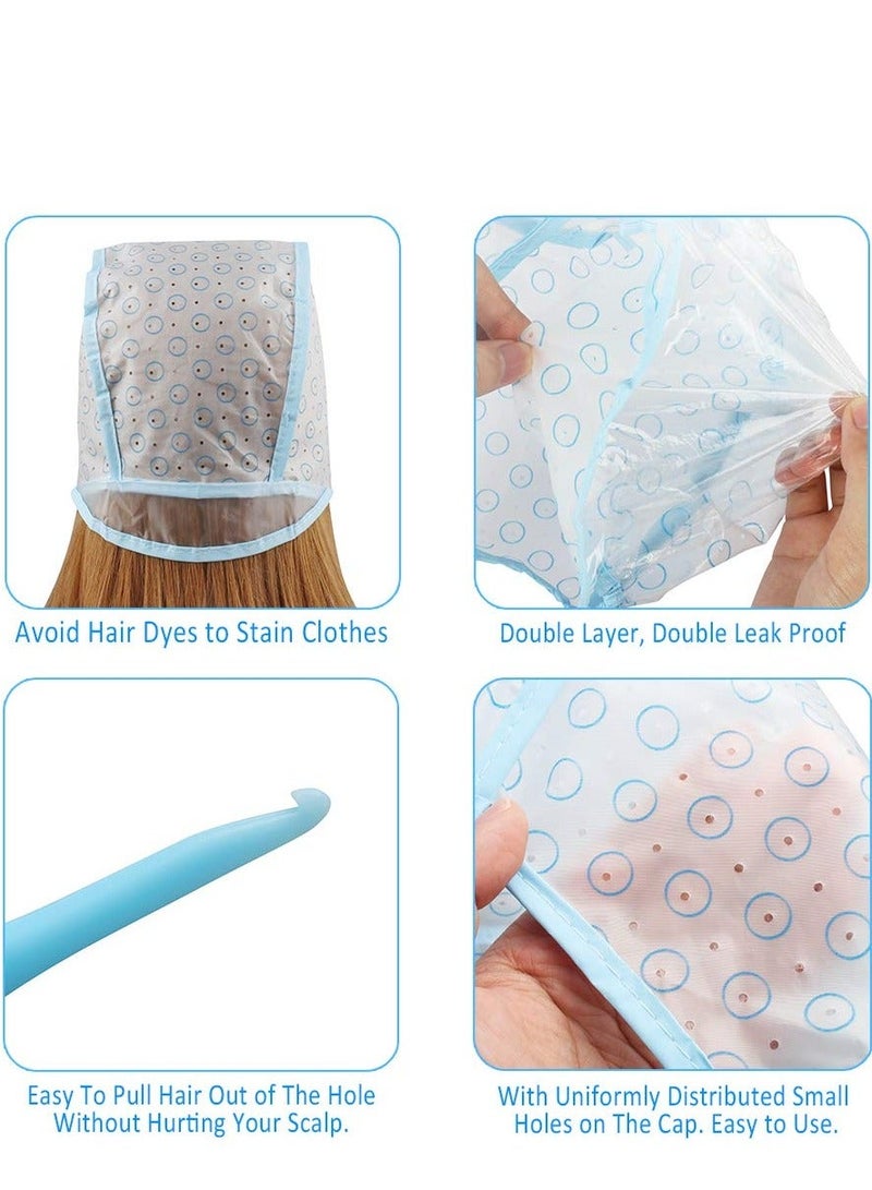 Y&D SYOSI Disposable Hair Coloring Cap, Professional Cap with Plastic Hook Needles for Salon Hairdressing Dyeing Staining Tools Women Men (15Pcs) - Image 4