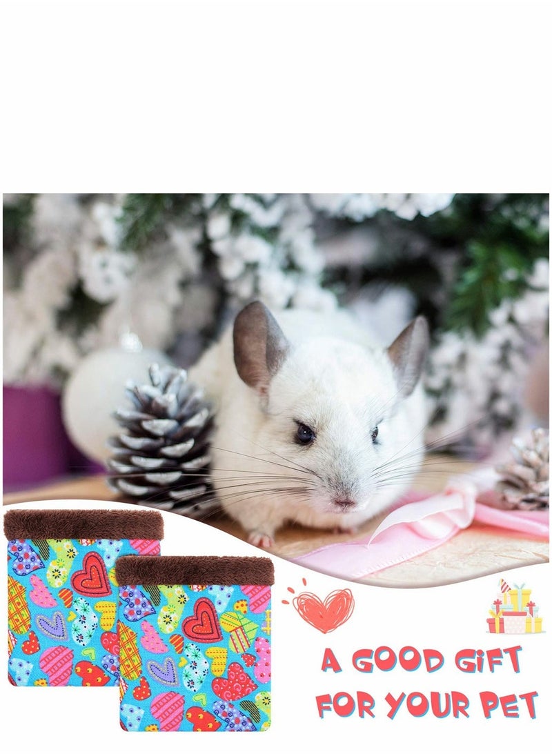 Generic Mini Hamster Bed Hamster Sleeping Bag Rat Hamster House Bed Small Pet Nest, Cute Warm Sleep Bed for Hamster Squirrel Ferret Small Pets, 2 Pieces  - Image 2