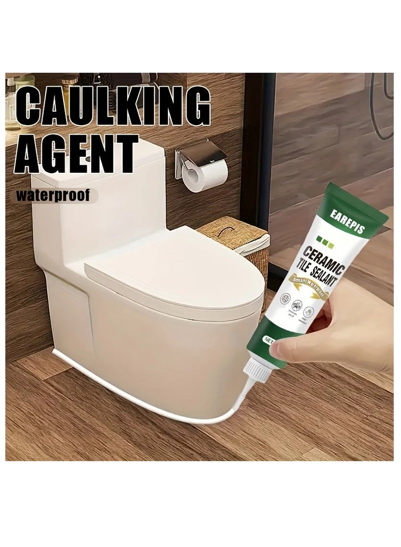 PAMEER Waterproof Tile Repair Adhesive - Kitchen and Bathroom Crack Sealant, Easy-to-Use White Grout Filler - Image 1