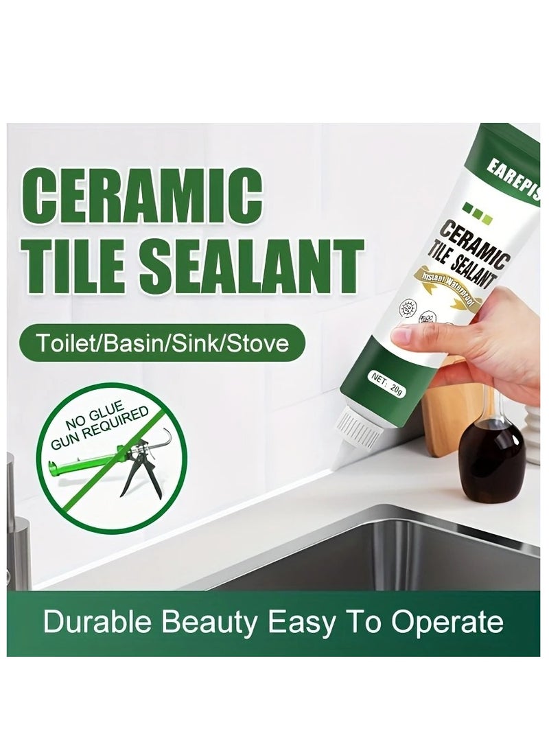 PAMEER Waterproof Tile Repair Adhesive - Kitchen and Bathroom Crack Sealant, Easy-to-Use White Grout Filler - Image 3