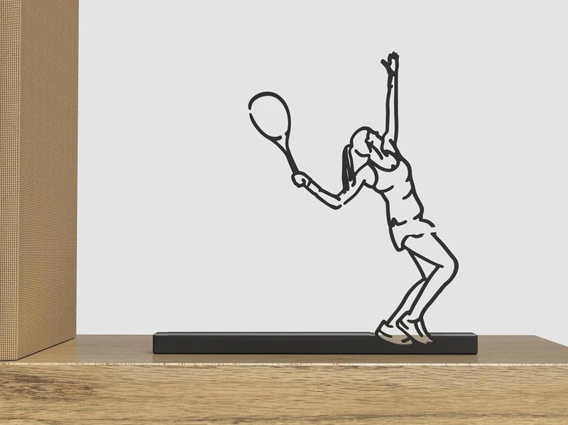 EROTNGO Tennis Player Sculpture Tennis Decor Art Gift for Athletes and Tennis Lovers