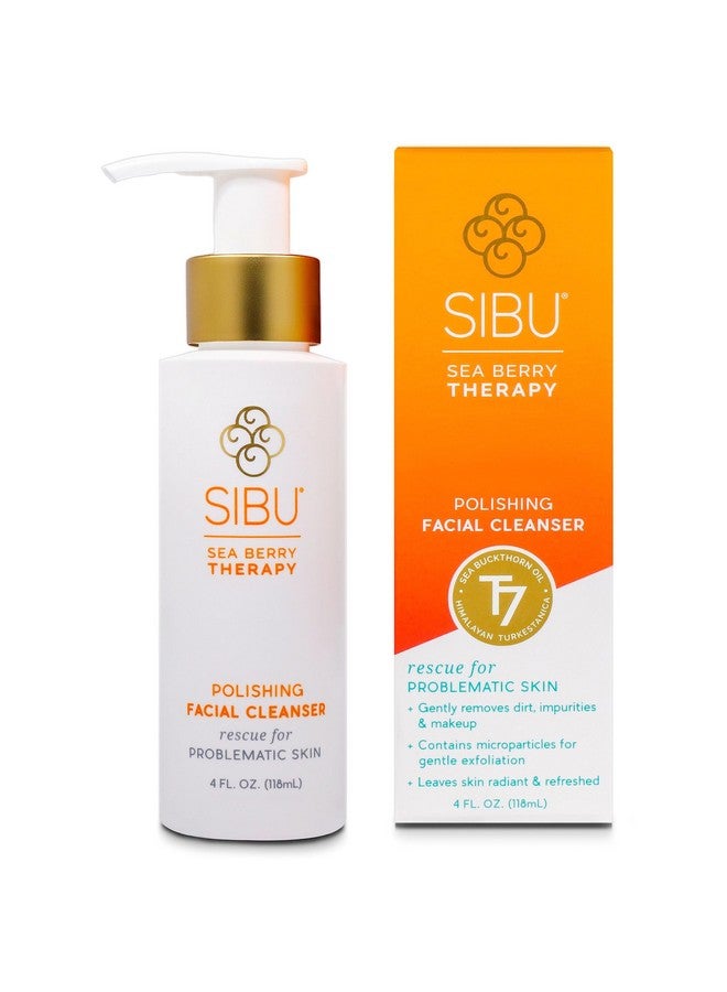 Sea Buckthorn Polishing Facial Cleanser (4Oz), Face Wash Made From Premium Himalayan Sea Berry Oil - Moisturizes Skin, Reduces Blemishes, Removes Make-Up