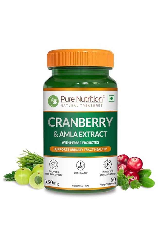 بيور نيوتريشن مستخلص التوت البري والأملا من بيور نيوتريشن مع الأعشاب والبروبيوتيك ٥٥٠ ملغ - ٦٠ كبسولة نباتية - Image 1