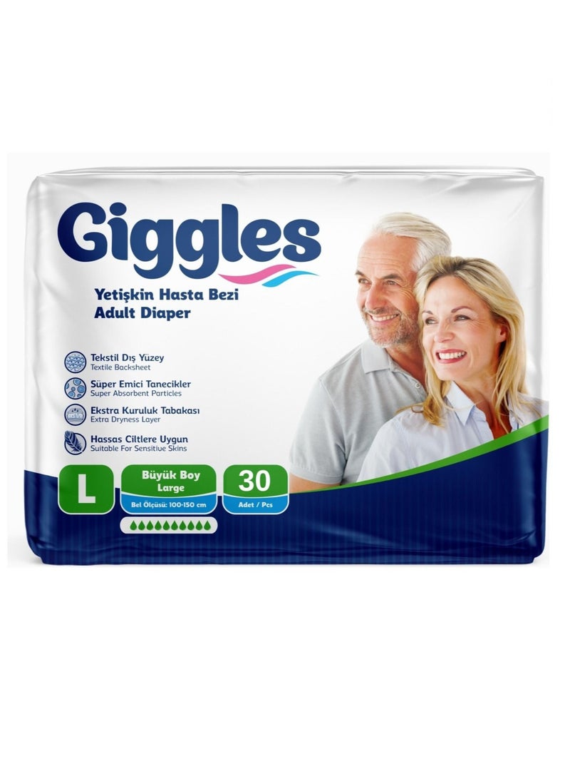 giggles 2 Pack of Giggles Suitable and ideal for Adult Diapers Briefs Large Size (30 Pieces) - Image 3