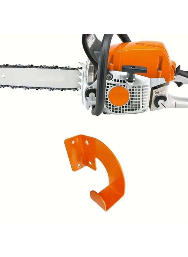 Heavy Duty Wall Mounted Chainsaw Hanger Garage Garden Storage Tool Rack Brilliant Orange - Image 5