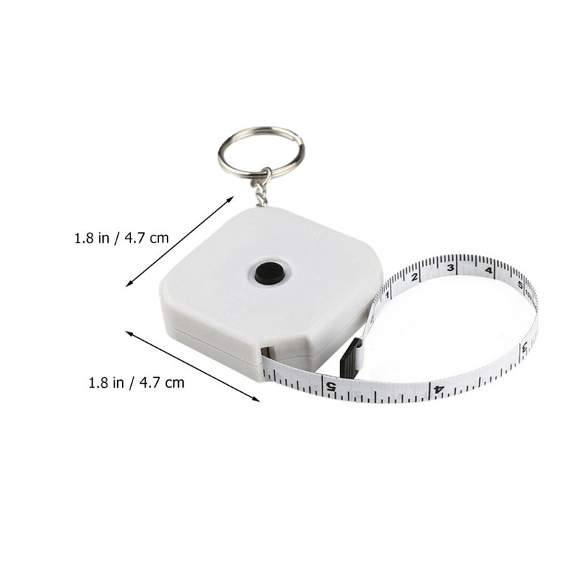 3 Pack Retractable Keychain Tape Measure Square Shape For Sewing Fitness Home - Image 3