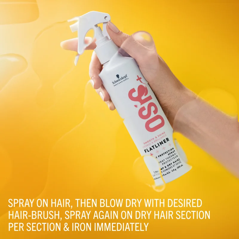 Schwarzkopf Professional  Osis Flatliner Heat Protection Spray - Light Hold - 200ml  | Best Price UAE