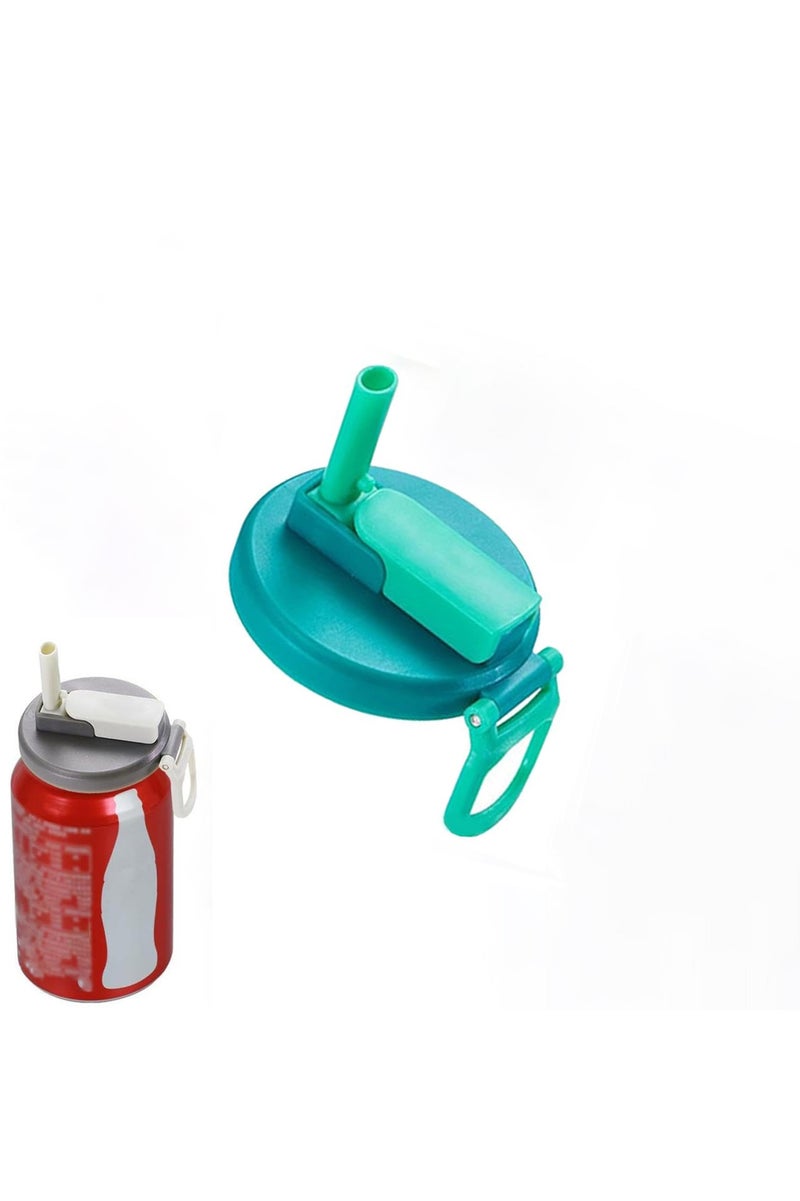 Soda Can Cover with Straw, Can Covers with Straws, Spill-Proof Soda Can Lids, Can Toppers Reusable, Drink Lid For Cans, Tins, Fizzy Drinks, Juice, Soda Water, Canned Beverages - Image 1