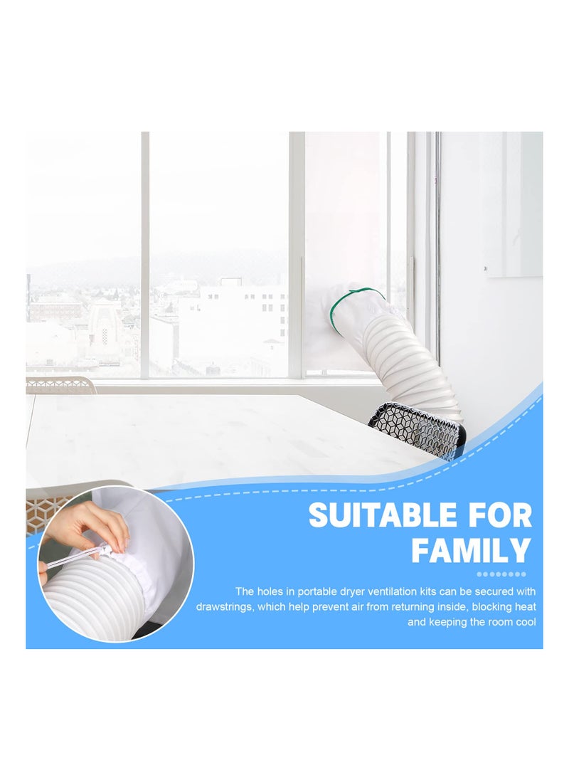 Generic - Adjustable Portable AC Window Kit, 2 Set Window Seal for Air Conditioners, Includes Drawstring and Adhesive Fastener for Casement Windows and Doors (34 to 64 Inches) - Image 1
