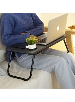 SKY-TOUCH SKY-TOUCH Foldable Laptop Desk for Bed Couch, Adjustable Height Tilt Portable Laptop Stand for Desk, Small Lap Desk, Non-slip Table for Computer and Writing, PC Tray Table with Cup Holder for Sofa  - Image 3