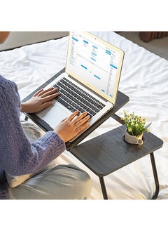 SKY-TOUCH SKY-TOUCH Foldable Laptop Desk for Bed Couch, Adjustable Height Tilt Portable Laptop Stand for Desk, Small Lap Desk, Non-slip Table for Computer and Writing, PC Tray Table with Cup Holder for Sofa  - Image 5