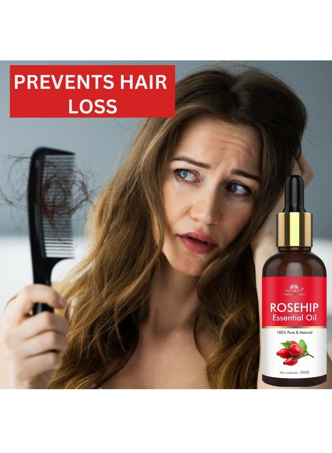 INTIMIFY زيت الورد البري للوجه | زيت للوجه لبشرة متألقة ونمو الشعر | لجميع أنواع البشرة | للرجال والنساء | 30 مل - Image 4