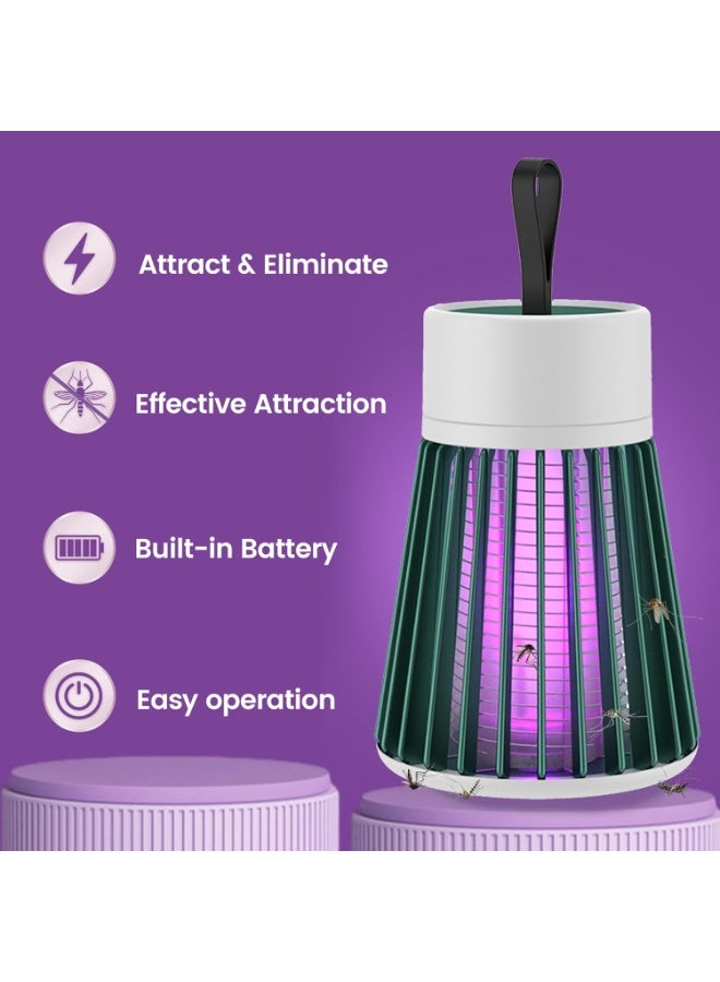 Bluejw Bug Zapper Indoor Mosquito Dunks Mosquito Zapper Fly Traps Outdoor Fruit Fly Traps Portable Flying Insect Trap for Patio Garden Home Picnic Camping Green - Image 2