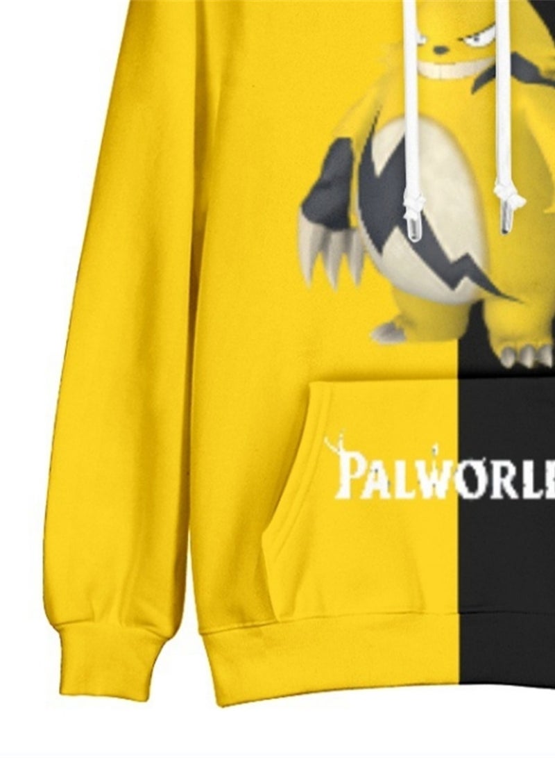 Palworld Phantom Beast Palu Animation Printed Hooded Sweatshirt for Adults and Children - Image 3